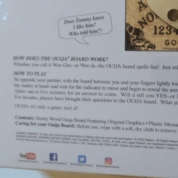 NWT Ouija Mystifying Oracle Halloween Classic Board Game Hasbro Spooky Seance - Picture 10 of 11